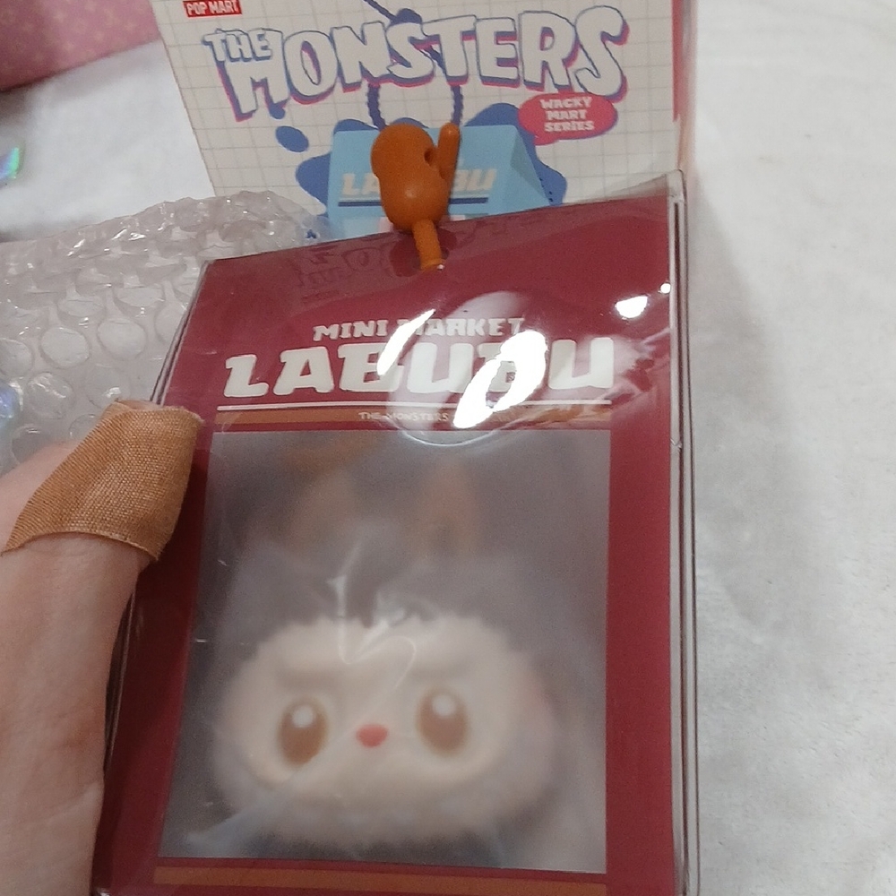 Pop Mart The Monsters Mini Market Labubu Kids Plush Toy - White/Brown